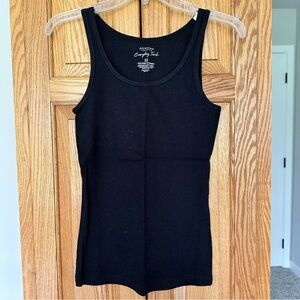 NWOT Sonoma Black Tank Top size XS; 94% cotton; 6% spandex